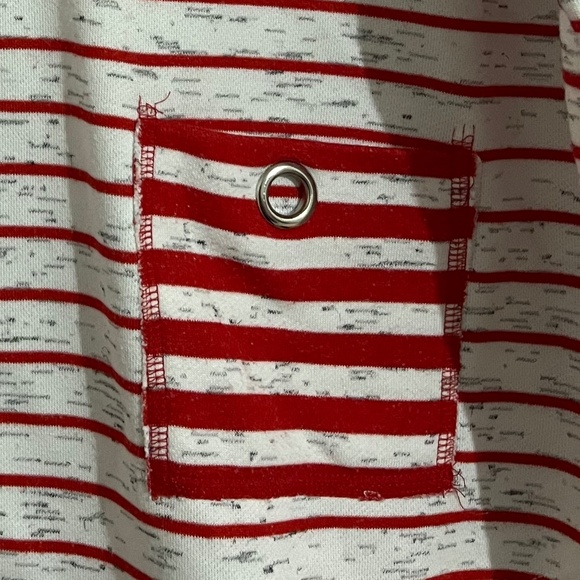 ELLIOT LAUREN Women’s Red White & Gray Nautical Long Sleeve Sweatshirt Sz-L - Picture 7 of 7